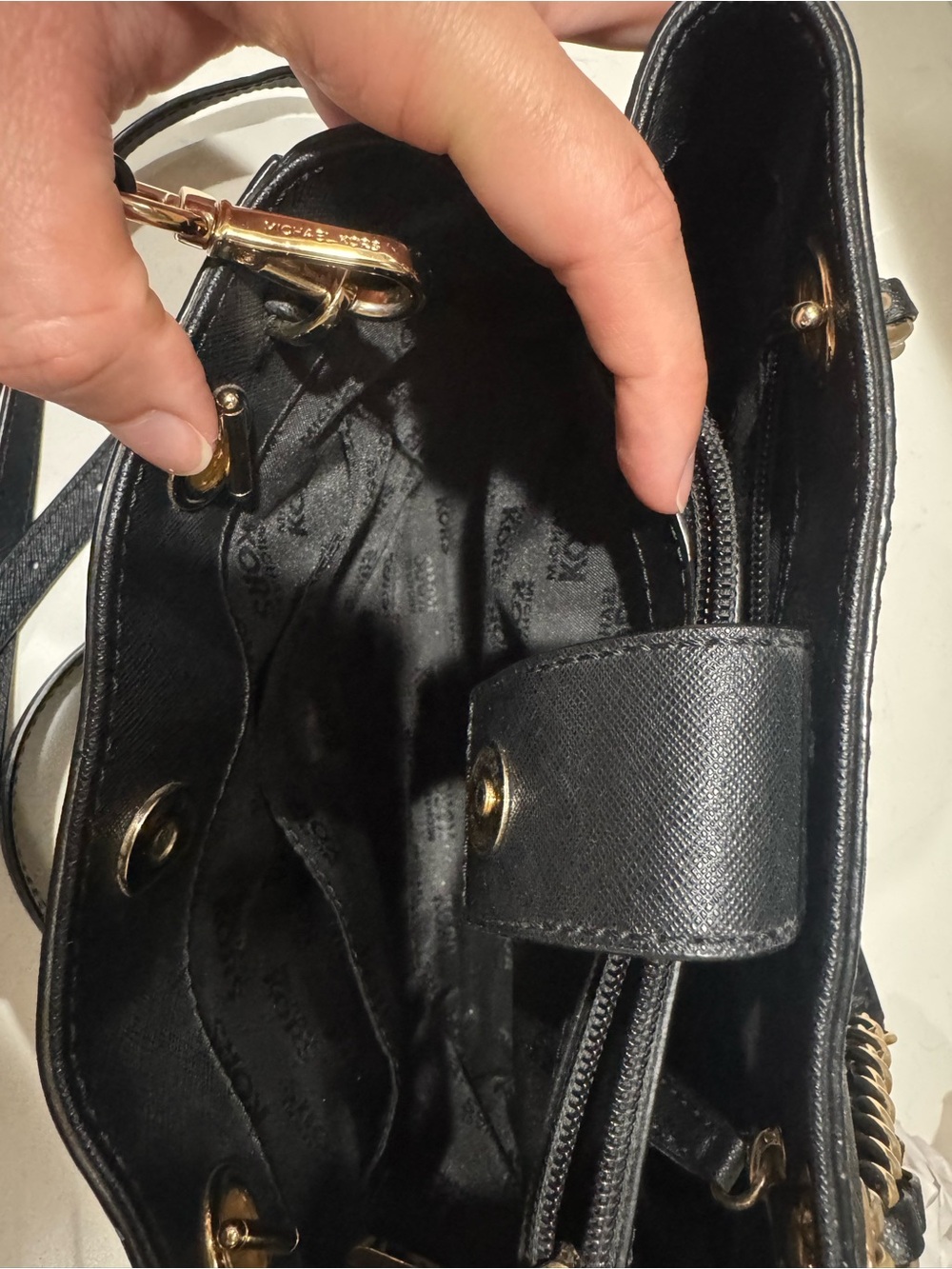 Michael Kors Black/Gold Tote - Picture 13 of 16
